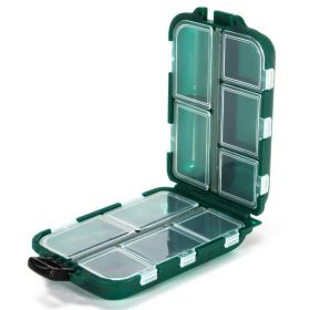 10 Compartment Waterproof Bait Storage Box - Green