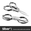 Foldable Fishing Scissors Carbon Steel Knife Edge Shears Fishing Line Cutting Tools Fishing Scissors Fishing Tackle Supplies - Silver G679A