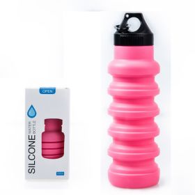 500ML Large Capacity Silicone Sports Water Bottle Outdoor Folding Water Cup For Climbing Travel - as picture2