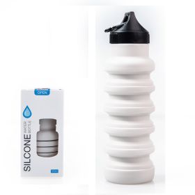 500ML Large Capacity Silicone Sports Water Bottle Outdoor Folding Water Cup For Climbing Travel - as picture1