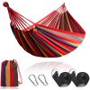 Outdoor Garden Camping Hammock With Straps;  Durable Hammock Holds - Red - 280*80cm