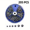 Fishing Weights Sinkers - Blue - 205pcs