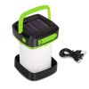 Portable USB Rechargeable Foldable/Retractable Solar Camping Lamp; Multi-Functional LED Light For Hiking; Fishing; Hunting - Green