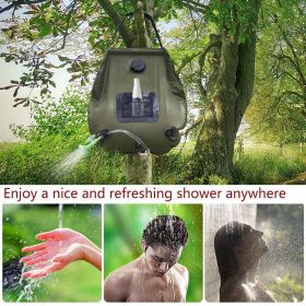 Outdoor Solar Concentrating Bath Bag Portable Shower Bag 20l Camping Shower Bath Water Bag - OU59D