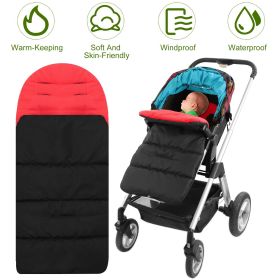 Baby Stroller Sleeping Bag Newborn Swaddle Wrap Toddle Winter Warm Footmuff Blanket  - Red