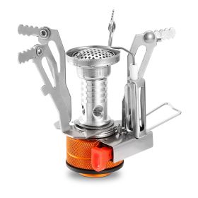 Ultralight Camping Stoves Portable Backpacking Hiking Stoves w/ Piezo Ignition - Orange