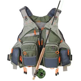 Fly Fishing Vest Pack Adjustable for Men and Women - Green