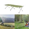 Folding Camping Cot with Carrying Bags Outdoor Travel Hiking Sleeping Chair Bed - Army Green