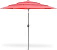 Portable Patio Umbrella Outdoor Market Tilt Umbrella with Easy Tilt Adjustment - KM3844