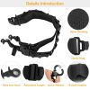 Tactical Shotgun Sling 2 Point Gun Sling Adjustable Shoulder Strap Rifle Shotgun Belts with 15-Shell Holders - Black