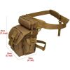 ANTARCTICA Waterproof Military Tactical Drop Leg Pouch Bag Type B Cross Over Leg Rig Outdoor Bike Cycling Hiking Thigh Bag - Brown