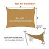 Outdoor Patio Garden Backyard Shade Canopy UV Shelter Canopy - Beige - 300*300 cm