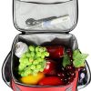 Backpack Cooler Thermo Bag Lunch Bento Ice Pack Outdoor Picnic - Red - Picnic Backpack