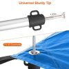 2Pcs Telescoping Tarp Poles Portable Aluminum Awning Poles 3ft to 7.5ft Adjustable Telescopic Tarp Tent Rods - Black