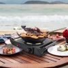 1000W Electric Single Burner Portable Heating Hot Plate Stove Countertop RV Hotplate with 5 Temperature Adjustments Portable Handles - Single Burner -