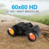 60x60 High Power Binoculars With Coordinates Portable Telescope LowLight Night Vision For Hunting Sports Travel Sightseeing - default