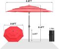 Portable Patio Umbrella Outdoor Market Tilt Umbrella with Easy Tilt Adjustment - KM3844