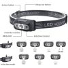 XPG Sensor Headlamp Built-in Battery USB Rechargeable Outdoor Waterproof Led Camping Headlamp - b3 induction headlights Black