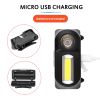 New Strong Changing Light Outdoor Head Lamp Cobled Multi-Function Headlight USB Charging - Black