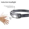 XPG Sensor Headlamp Built-in Battery USB Rechargeable Outdoor Waterproof Led Camping Headlamp - b3 induction headlights Black