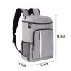 Lightweight Beach Cooler Backpack for Picnics Camping Hiking - Gray - Picnic Backpack