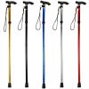 Foldable Lightweight Walking Stick; Trekking Pole With Rubber Tip; Adjustable Height - Golden