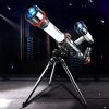 HD Astronomical Telescope Children Students Toys Gift Stargazing Monocular Teaching Aids for Science Experiment Simulate/Camping - Silver