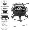 Wood Burning Fire Pit - Black