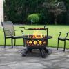 Wood Burning Fire Pit - Black