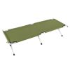 Folding Camping Cot with Carrying Bags Outdoor Travel Hiking Sleeping Chair Bed - Army Green