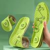 Foot Acupressure Insole Men Women Soft Breathable Sports Cushion Inserts Sweat-absorbing Deodorant Insole Shoe Pads - green - 41-42