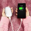 Portable Hand Warmer 5000mAh Power Bank Rechargeable Pocket Warmer Double-Sided Heating Handwarmer - Silver