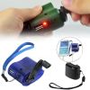 USB Hand Crank Phone Charger Manual Outdoor Hiking Camping Emergency Generator Camping Travel Charger Outdoor Survival Tools - Blue