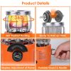 2000W 2 In 1 Camping Stove Tent Heater Outdoor Gas Stove Portable Backpacking Stove - Orange