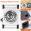 1000W Electric Single Burner Portable Coil Heating Hot Plate Stove Countertop RV Hotplate with 5 Temperature Adjustments Portable Handles - Single - S