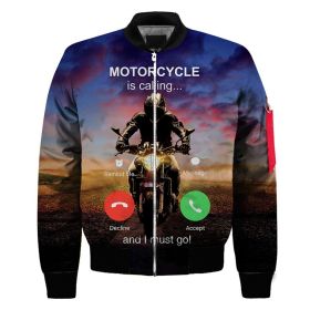 European And American Code Cross-Border Men's 3D Digital Color Printing Flight Jacket, Motorcycle Flight Suit One Drop Delivery (Option: 5XL-B)