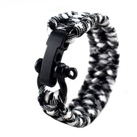 Field emergency survival bracelet (Option: Black white)