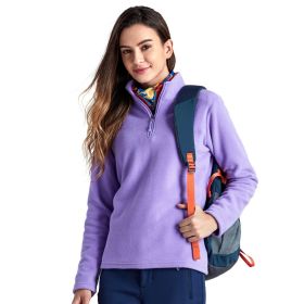 Jacket Liner Pullover Fleece Outdoor Clothing (Option: Lilac-XL)