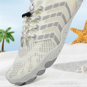 Men's And Women's Non-slip Five-finger Mountaineering Fitness Shoes (Option: D025 White-39)