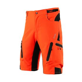 Outdoor Mountaineering Downhill Off Road Mountain Bike Five Point Cycling Shorts (Option: Orange-Asian Size M)