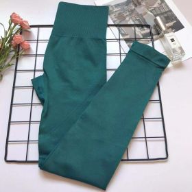 Womens High Waist Fitness Pants Suit For Abdomen And Buttocks (Option: Dark green pants-M)