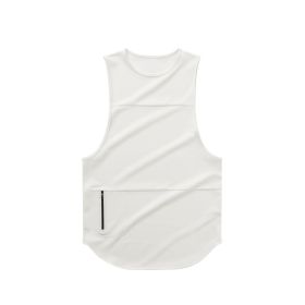 Mens Sports Vest Summer Quick Drying (Option: White light board-L)