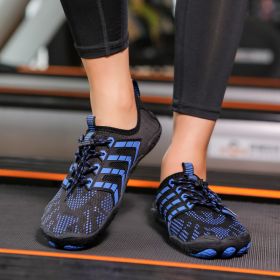 Men's And Women's Non-slip Five-finger Mountaineering Fitness Shoes (Option: D025 Sapphire Blue-46)