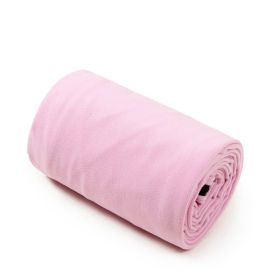 Portable Ultra-light Polar Fleece Sleeping Bag Outdoor Camping (Color: Pink)