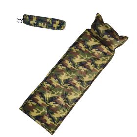 Camo Automatic Inflatable Cushion With Pillow Outdoor Camping (Option: Army green camo-Commutation)