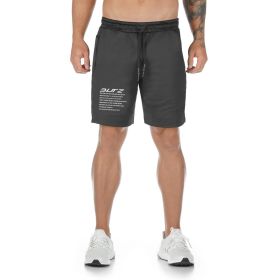 New Muscle Workout Brothers Fitness Shorts Fitness Sports Running Breathable Slim Fit (Option: Black-XL)