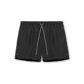 Muscle Workout Summer Sports Casual Basketball Men's Running Training Wear Shorts (Option: Light Board Black-XXXL)