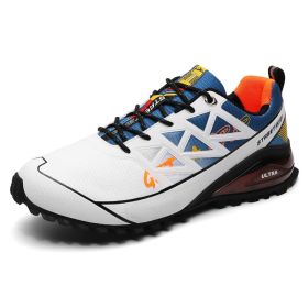 Men's Outdoor Off-road Running Shoes Air Cushion Mountaineering (Option: Ice Blue-44)